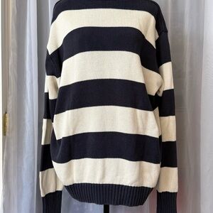 Brandy Melville Black and White Striped Sweater
